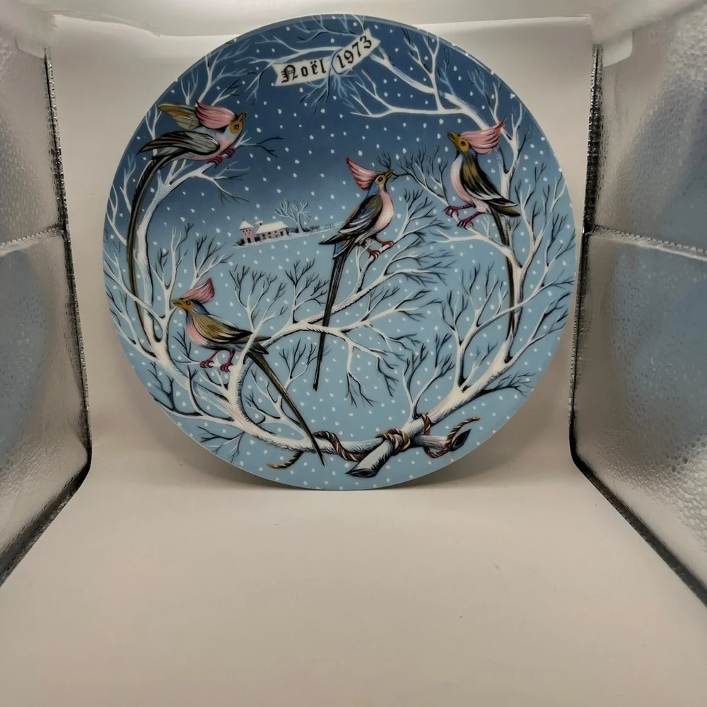 Haviland Limoges 1973 Four Calling Birds #4 Haviland France Plate